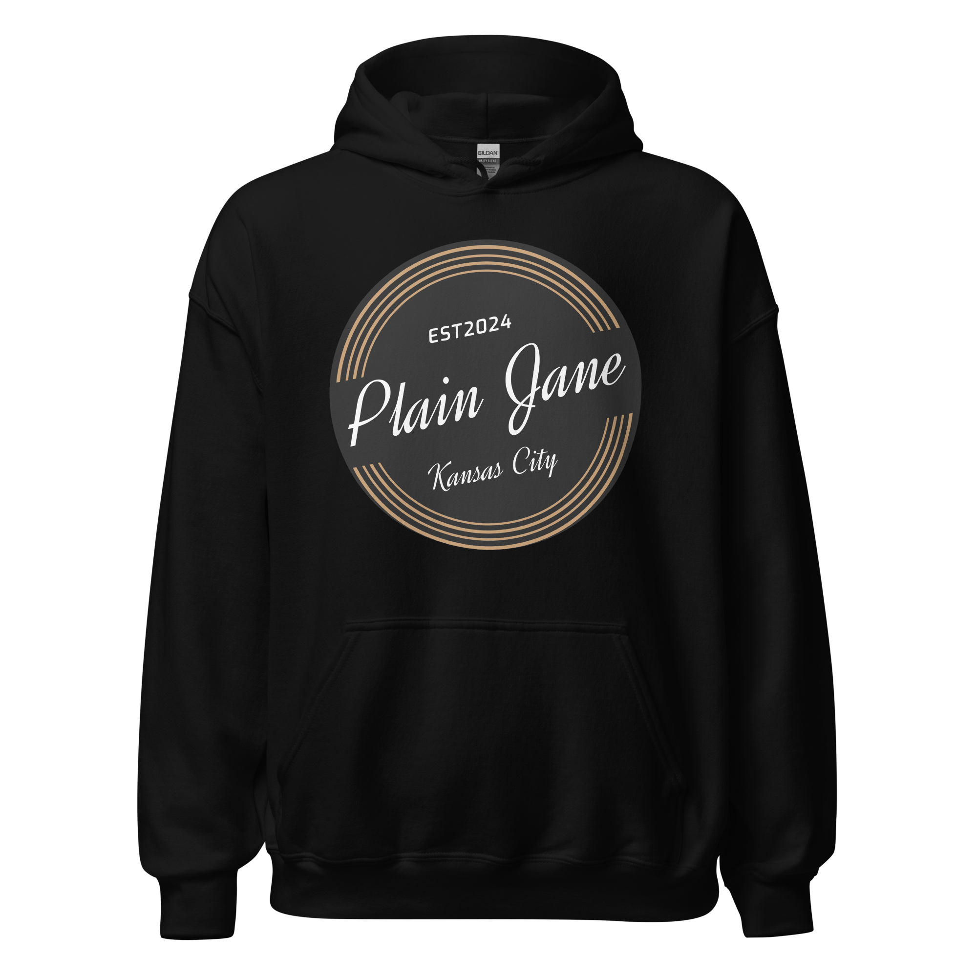 Vintage Circle Black Hoodie